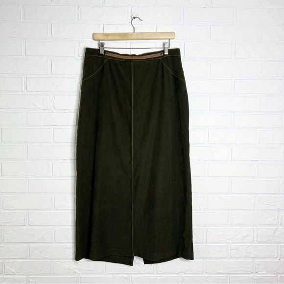 SOLD Vintage forest green maxi skirt 15 - Picture 2 of 10
